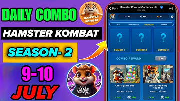 Hamster Kombat Game Dev Daily Combo | 10 July Hamster Kombat Daily Combo | Hamster Daily Combo
