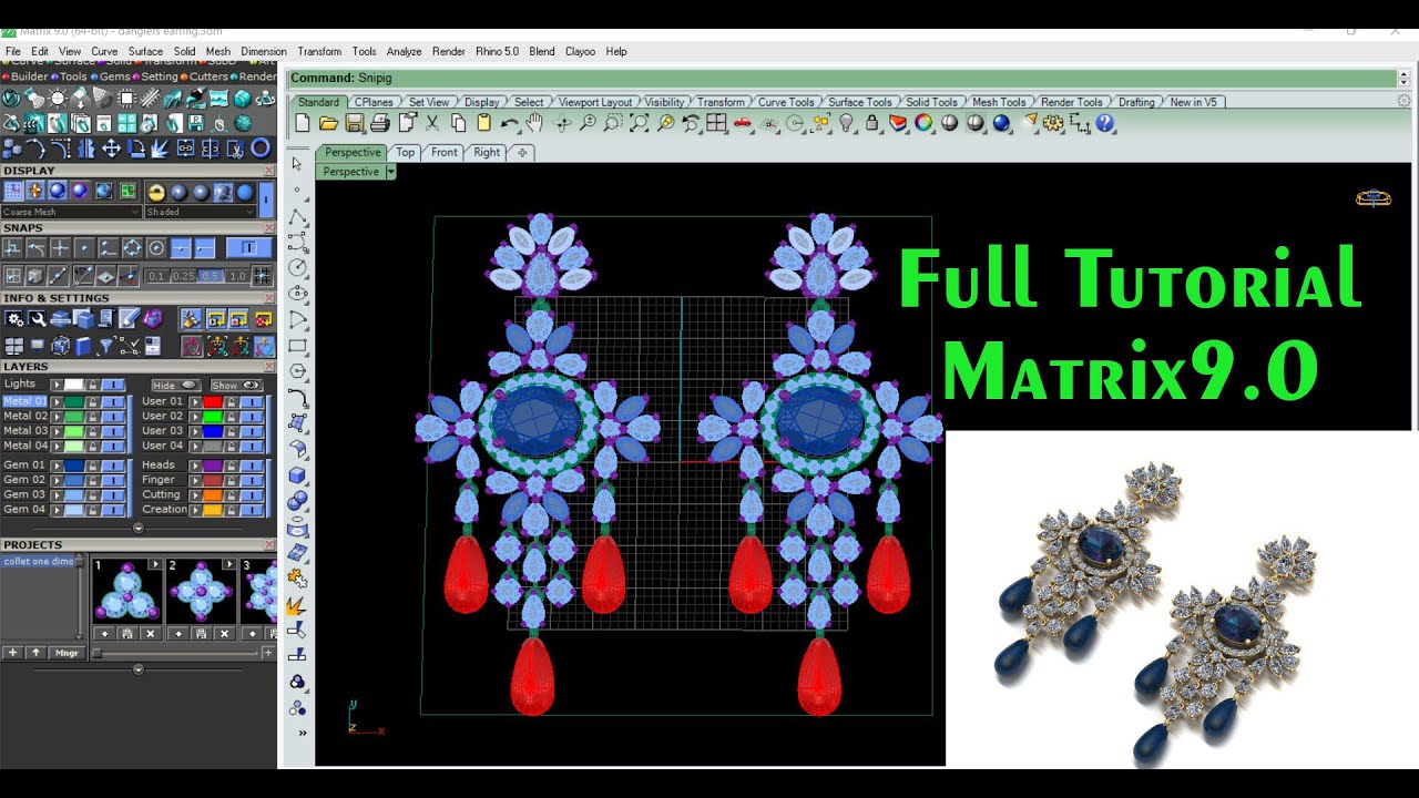 #danglers #earrings #earringsdesign #matrix_9.0 #3d #cad #jwellery # ...