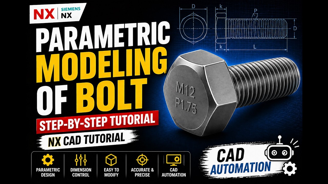 Design a Fully Parametric Bolt in NX (Step-by-Step Tutorial) - YouTube