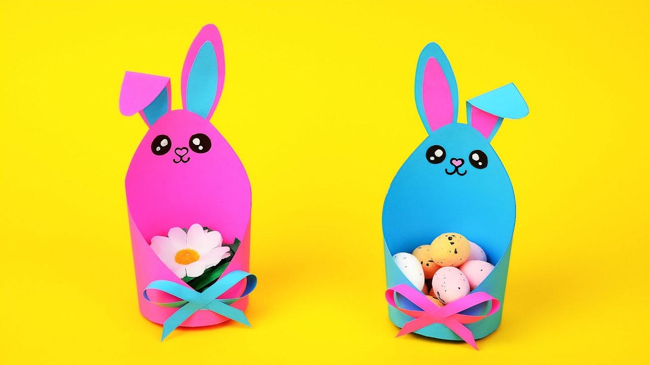 How to make paper bunny | DIY Easter crafts | Tutorial - YouTube