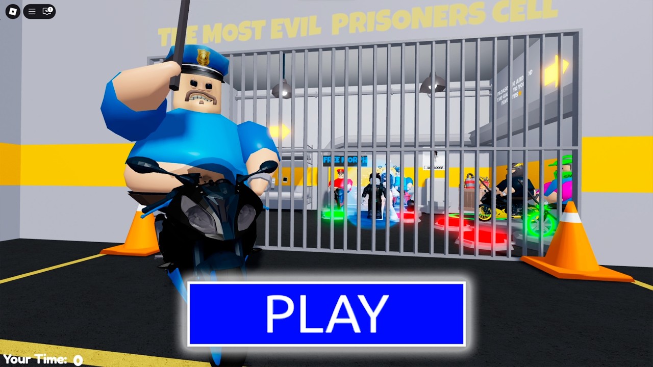 BIKE BARRY IN PRISON RUN! NEW OBBY! FULL WALKTHROUGH #roblox