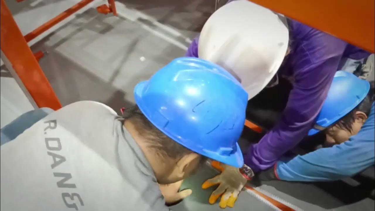 Installation of Belt Conveyor System , Belt pulling and joining part 2