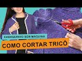 COMO CORTAR BLUSA DE LÃ E TRANSFORMAR EM CASACO SEM MÁQUINA DE COSTURA Customizando Mariely Del Rey