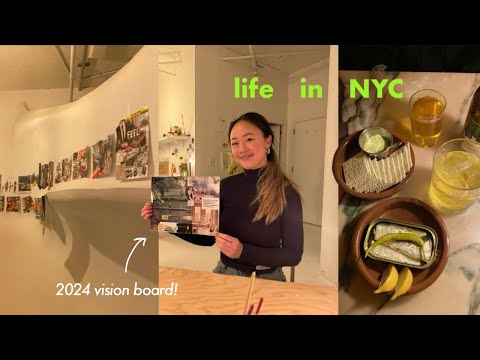 NYC VLOG: first vlog of 2024 💛 | tapas in Brooklyn, making a vision board, and packing for Guatemala