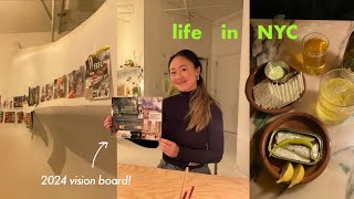NYC VLOG: first vlog of 2024 💛 | tapas in Brooklyn, making a vision board, and packing for Guatemala