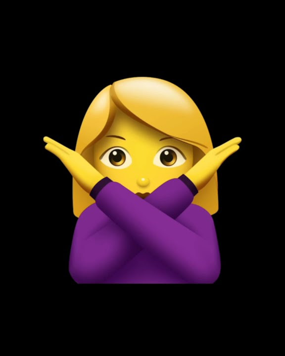 Gril block  and say no new 3d emoji 2021 green screen