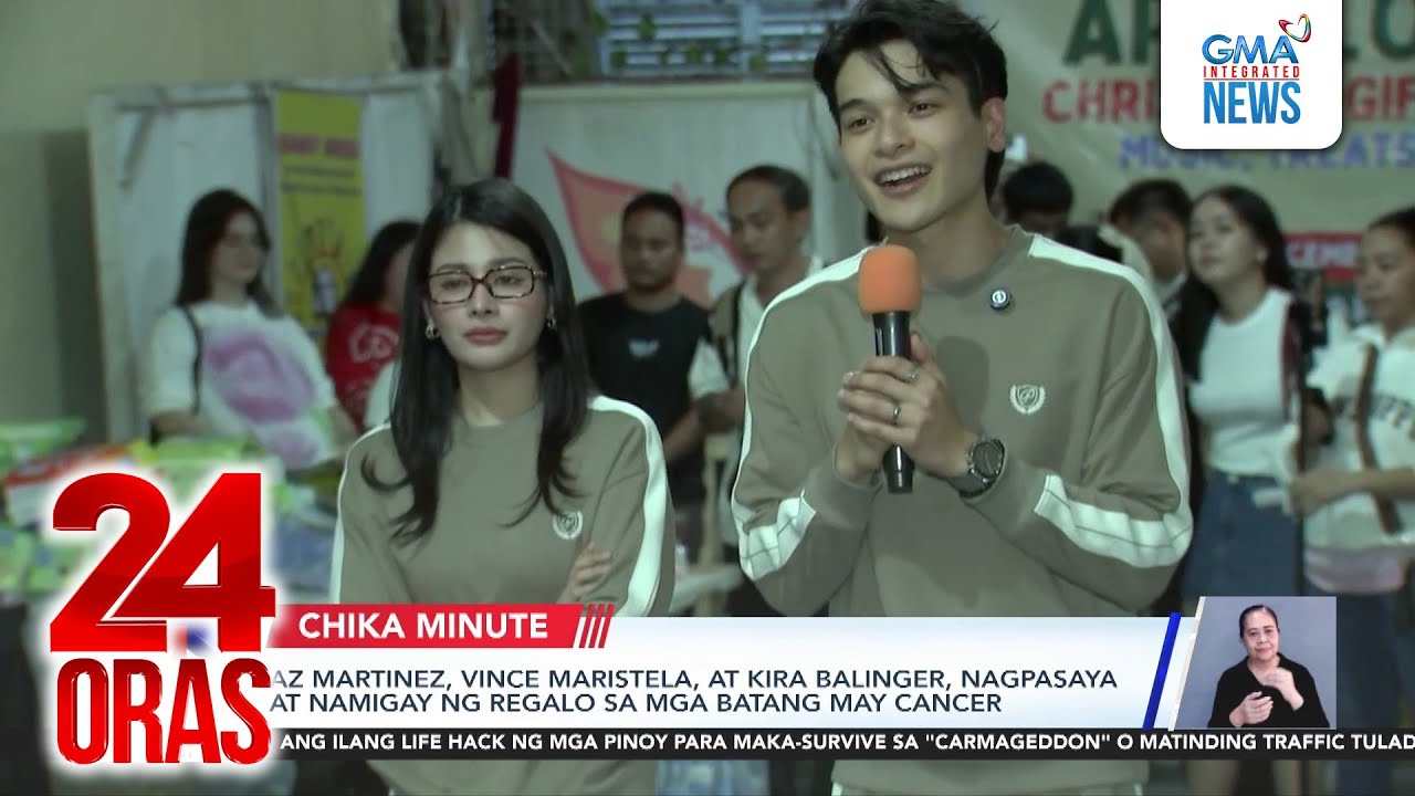 AZ Martinez, Vince Maristela, at Kira Balinger, nagpasaya at namigay ng regalo sa mga... | 24 Oras
