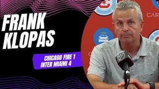 CHICAGO FIRE 1 INTER MIAMI 4 FRANK KLOPAS Conferencia Post Partido