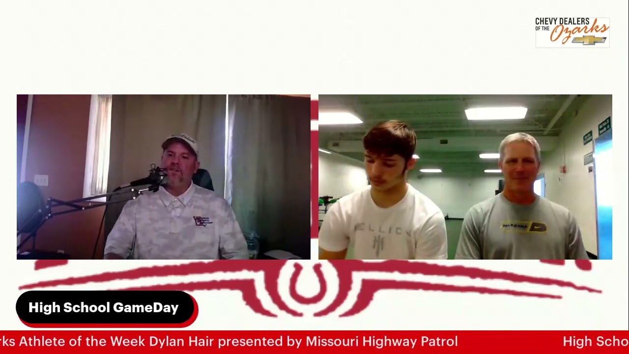 Blair Oaks Coach LePage and Chevy Dealers of the Ozarks Athlete of the Week Dylan Hair