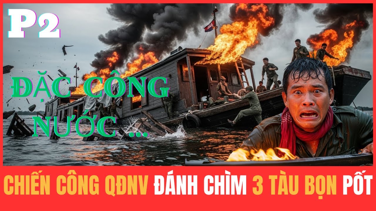 Chiến Công ĐÁNH CHÌM 3 Tàu Pol pot 20 Tên Địch Chìm Xuống Dòng Sông Đen Chiến Trường k