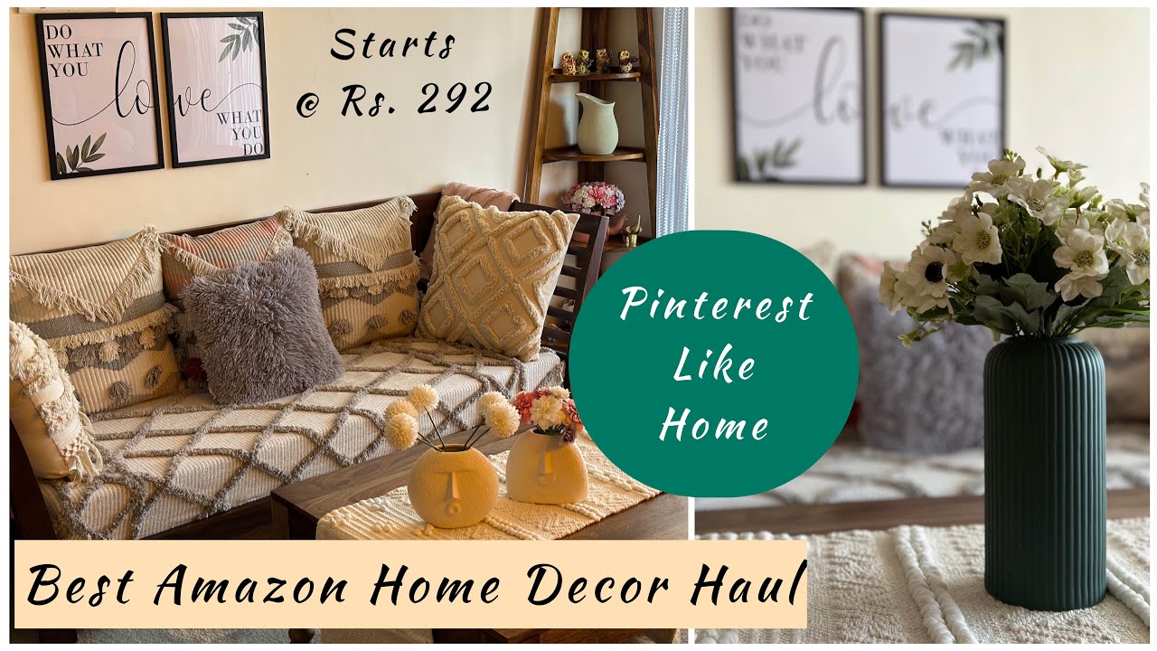 Amazon Home Decor Haul Starts Rs 292😊Livingroom Makeover Affordable