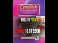 FORM FOUR ENGLISH LANGUAGE || TOPIC SPEAKING STYLE                   (what is speech )