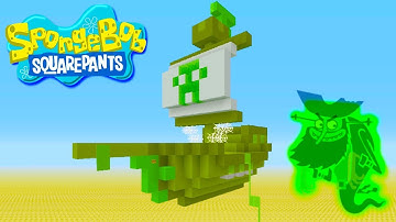 Minecraft Tutorial: How To Make The Flying Dutchman "Spongebob Squarepants"