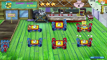 SpongeBob SquarePants Diner Dash Walkthrough - Level #6 - Krusty Krab VI