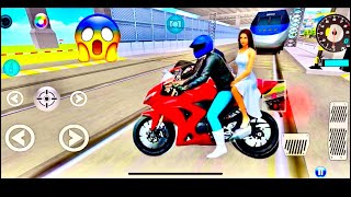 ⁠[3D운전교실] 빨간 오토바이 고속도로 최고속도 질주! 앞바퀴 들기 대성공 🏍️⁠ screenshot 5