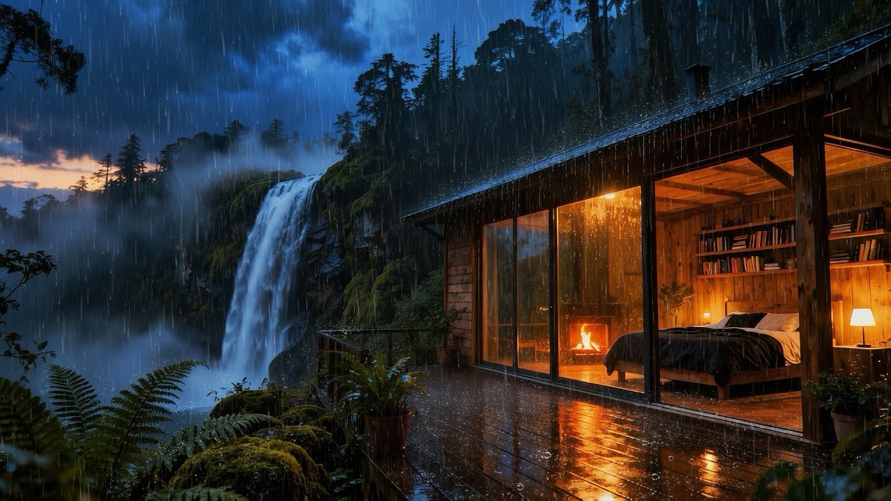 Dark Forest Rain for Deep Sleep 🌲 | Night Rain Sounds to Calm the Mind ...