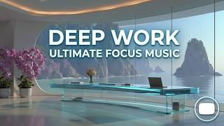 Deep Work Music | Serene Ocean View for Ultimate Focus & Productivity - Ambient Study Beats