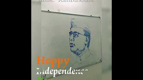 Drawing of Subhash Chandra Bose - Netaji #subhashchandrabose #netaji #paintingOfNetaji #MaTujheSalam