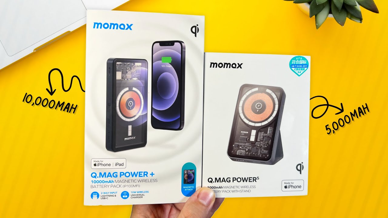 Momax 5,000 & 10,000mAh Magsafe Battery Bank | Q.MAG Power & Q.MAG Power+