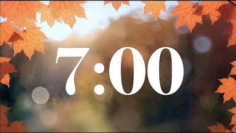 7 Minute Fall Timer - Autumn Leaves | Happy Peaceful Piano Music | Study, Work, & Classroom Focus