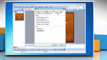 PowerPoint 2003: Turn grammar check and spell check on and off