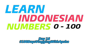 Learn Indonesian Numbers 1 - 100