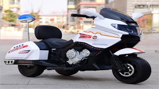 Power Wheels Kids Police Bike Battery Operated Ride On | Electric Bike