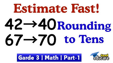 Estimating Sums and Differences | Rounding to Nearest Tens | Grade 3 Math| Part-1