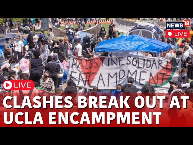 Pro-Palestinian Protesters Gather At UCLA Encampment Live Updates | News18 Live | N18L class=