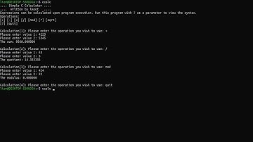 Simple Terminal Calculator Program [C]