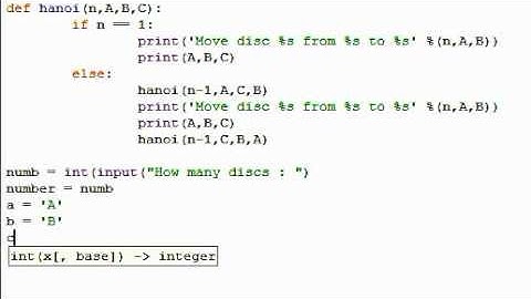 Tower of hanoi in Python
