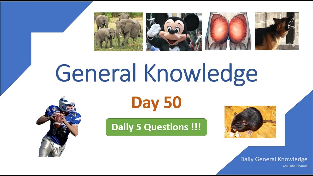 Daily General Knowledge - 50 (Just 1 Minute) - YouTube