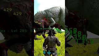 Ark my rex is dead 💀 😔 fight with giga #youtube #gaming #arkmobilepvxc #automobile #ytgaming