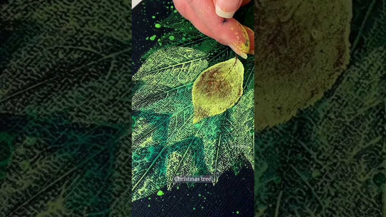 Simple way to paint Christmas tree / Acrylic painting 