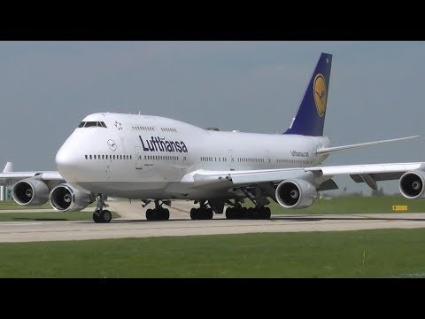 *Medical Divert* Lufthansa B747 Makes an Emergency Divert at Manchester. Super Close departure!