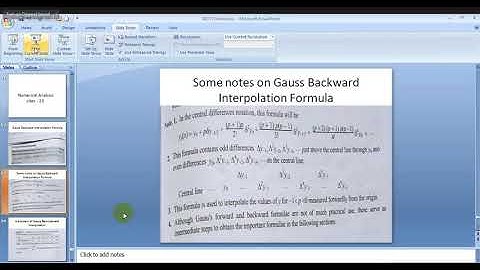Gauss Backward Interpolation