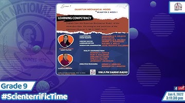 Science 9 Q2S2W1 - Quantum Mechanical Model