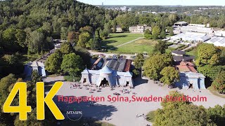 Hagaparken Solna Stockholm Sweden 4K Drone Footage Part