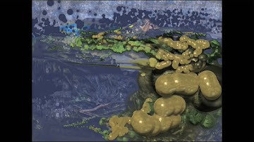 Alien Landscape paint Green