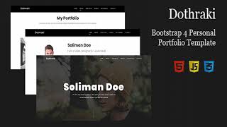 Dothraki-Bootstrap 4 Personal Portfolio Template | Themeforest Website Templates and Themes