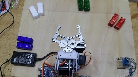 Arduino based robot arm color sorting-metal & nonmetal sorting