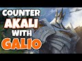 Tired of BROKEN AKALI stomping? Counter-pick her with GALIO | Challenger Galio - League of Legends