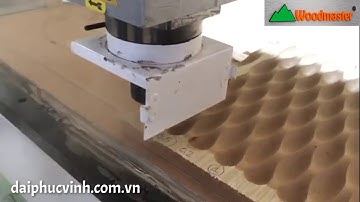 MÁY CNC ROUTER 1 Đầu chạy vách trang trí lượn sóng tuyệt đẹp
