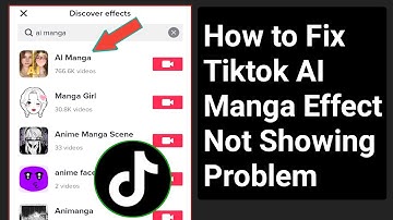 How to Fix Tiktok AI Manga Effect Not Showing or missing problem.TikTok AI Manga effect unavailable