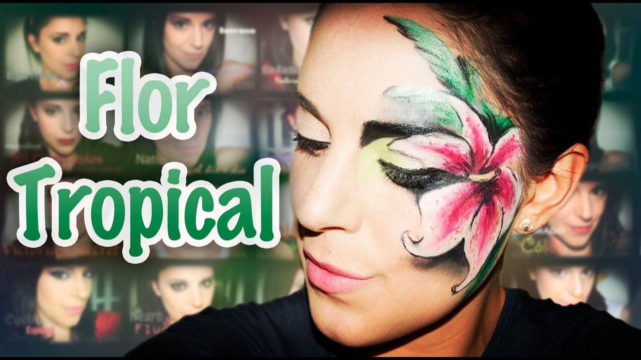 Maquillaje Flor Tropical Carnaval/Fantasía, Fantasía #22 | Silvia Quiros