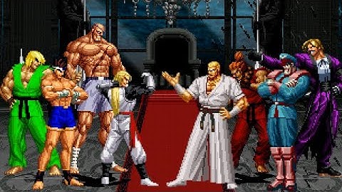 [KOF Mugen] Memorial | Andy, Joe, Sagat & Ken vs Geese, Vega, Akuma & Rugal [ 4vs4 ]