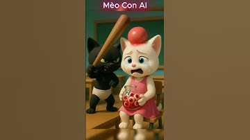 Mèo con đòi lại kẹo con mắt cho bạn mới #shorts #cat #ai #meow #meo