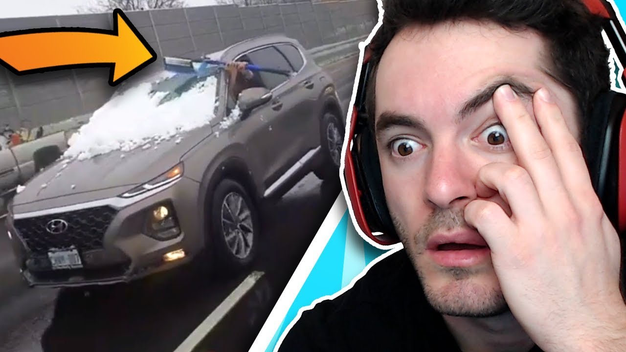 Cleaning Her Windshield On The Highway (Idiots In Cars #14)