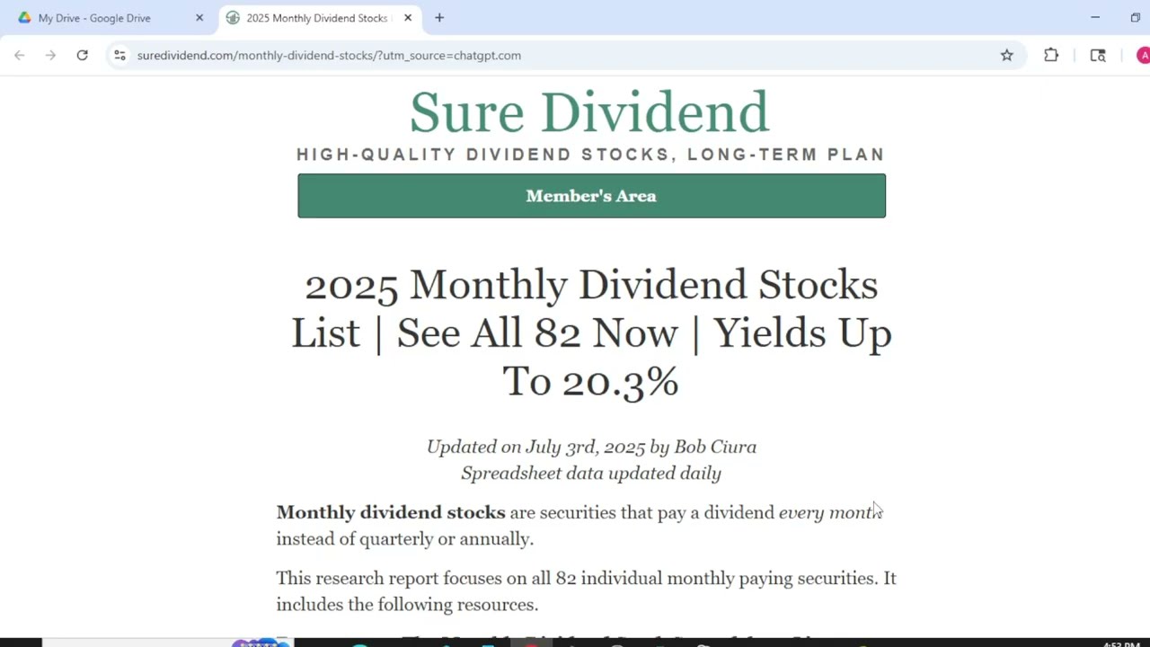 Best Dividend Stocks for Monthly Passive Income (U.S. Portfolio for 2025)