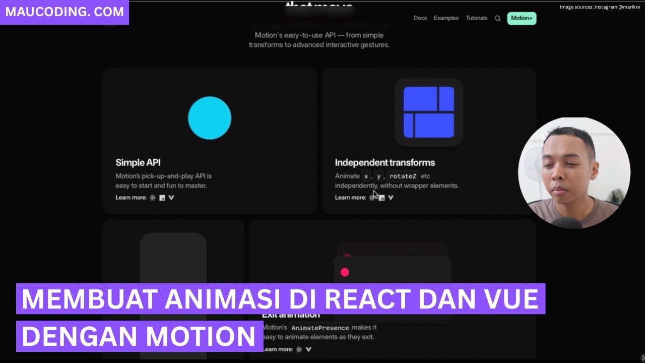 Animasi di Web Motion di React dan Vue | MauCoding - YouTube